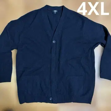[ 컨디션 최상 ] UNIQLO 24년산 램스울 가디건 블랙 4XL