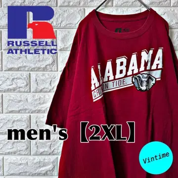 Y59 [RUSSELL] 프린트T셔츠 [남성용 2XL] 레드