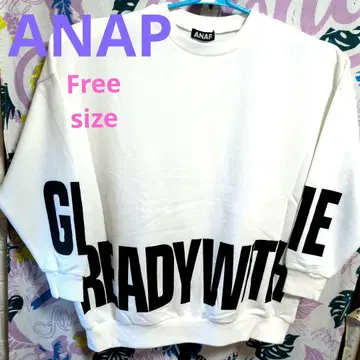 ANAP 화이트 맨투맨 Free size