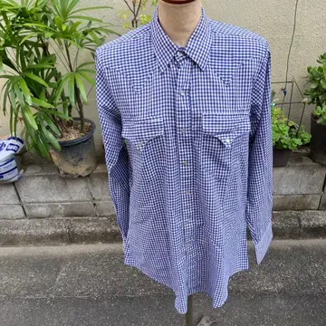 락마운트 깅엄 체크 웨스턴 셔츠 M 사이즈