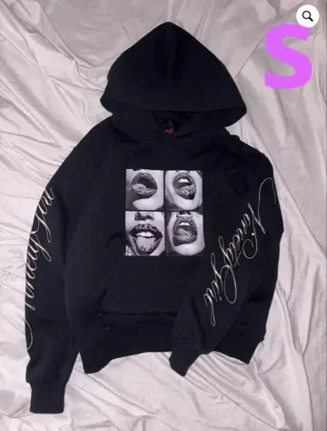 9090 girl Rip Print Hoodie