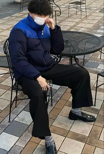 GAP 다운 자켓 투톤 컬러 리플렉터 드로우 코드