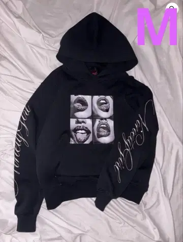 9090 girl Rip Print Hoodie