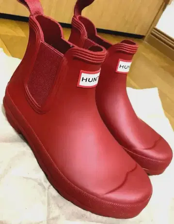 HUNTER 레드 숏부츠