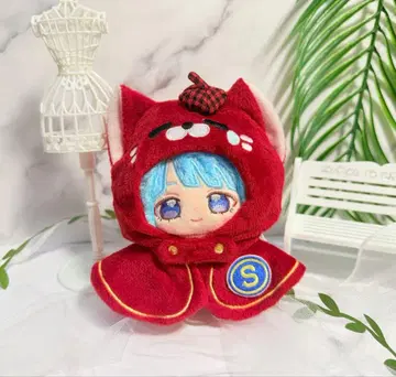10cm 인형 옷 빨간 고양이 망토 이츠누이 니지파펫