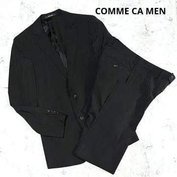 [새상품급] COMME CA MEN 꼼사맨 블랙 핀스트라이프 수트