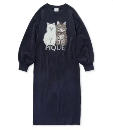 트윈 캣 자카드 원피스 젤라피케 젤라또피케 네이비