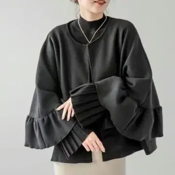 프릴 노카라 코트 블랙 라쿠텐 품절 미사용