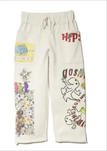 고슬로우 캐러밴 낙서MIX TRA 팬츠