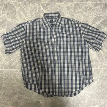 US POLO 체크 셔츠 반팔