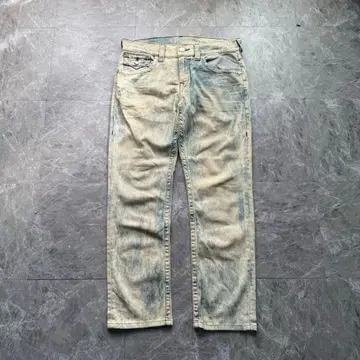 트루릴리젼 블리치 스키니 데님 팬츠