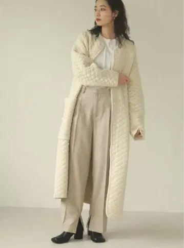 todayful 퀼팅 니트 코트