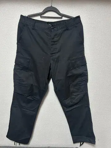 카고 팬츠 블랙 M 사이즈 군용 팬츠 레어