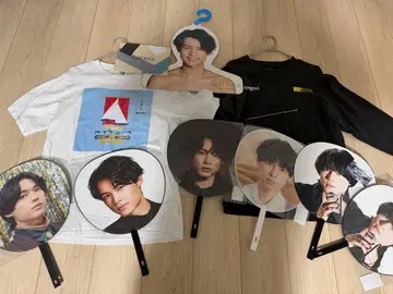 쟈니즈 부채 세트 티셔츠 2점