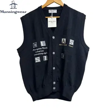 미사용 새상품 Munsingwear 블랙 베스트