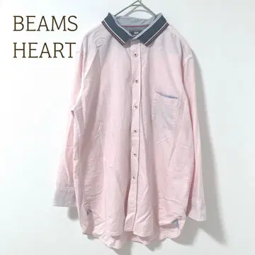 빔즈하트 긴팔 셔츠 L 스트라이프 컬러 셔츠 캐주얼