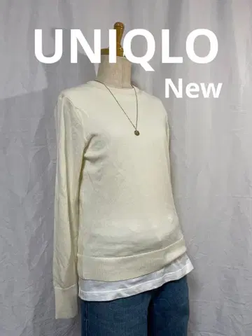 새상품 UNIQLO 아이보리 긴팔 니트