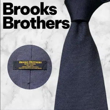 BrooksBrothers 넥타이 네이비 보더 솔리드