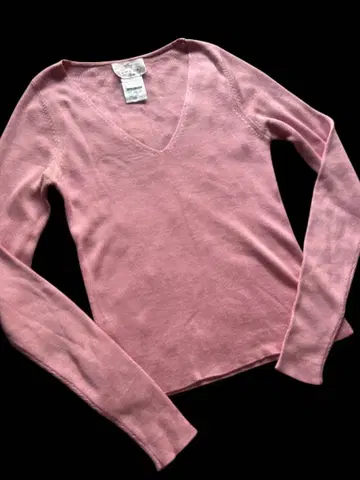 TOCCA 토카 실크 니트탑 핑크 계열 S