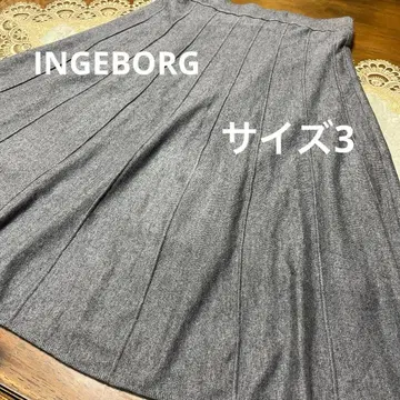 새상품급 잉게보그 허리밴딩 니트 종아리 기장 플레어 스커트