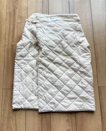 yarmo  퀼팅 랩 스커트 아이보리