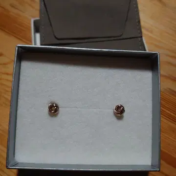 골드 트위스트 디자인 귀걸이