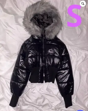 9090 girl Fur Hooded Puffer Jacket