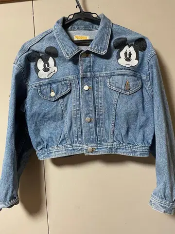 POPPINS 빈티지 미키 데님 자켓 G자켓