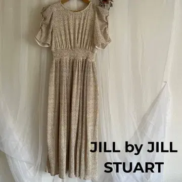 질 바이 질 스튜어트 도트 무늬 퍼프숄 원피스 플레어