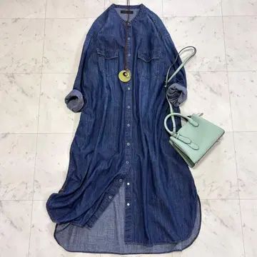 새상품급 어반 리서치 데님 오버 셔츠 원피스 루즈핏 겉옷 블루