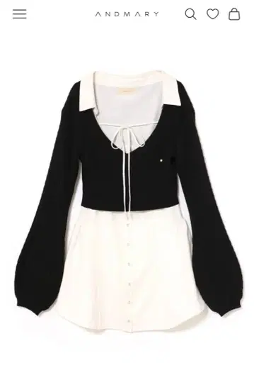 andmary Rio blouse set dress Black