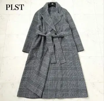 23AW 미사용에 가까운 PLST 플라스테 울 블렌드 리버 롱 코트 L