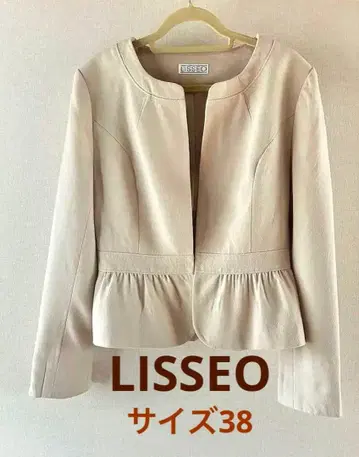 LISSEO 리세오 노카라 자켓 아이보리 사이즈 38
