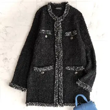 새상품급 LOUNIE 23AW 니트 트위드 자켓