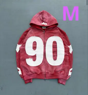 9090 Numbering With Star Logo Zip Hoodie