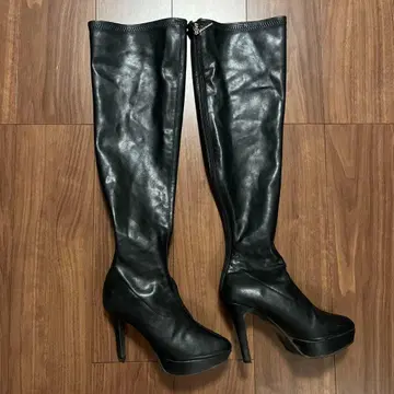 새상품급 립 서비스 니하이 롱 부츠 블랙 L