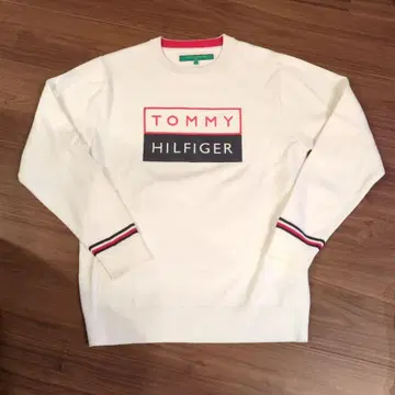 타미힐피거 골프 긴팔 크루넥 니트 로고 남성용 스웨터