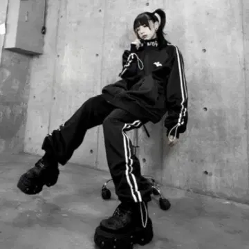 DimMoire 스핀들 저리 팬츠 세트 Black