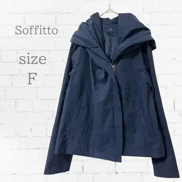 Soffitto 후드 부착 자켓 아우터 후드티 프리 네이비