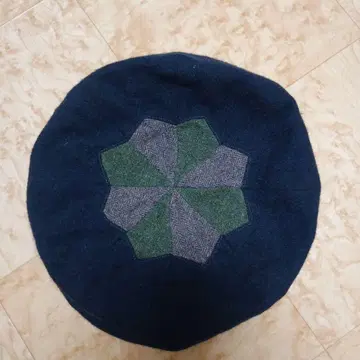 hug 네이비 베레모 팔각형 디자인 헌팅 캡