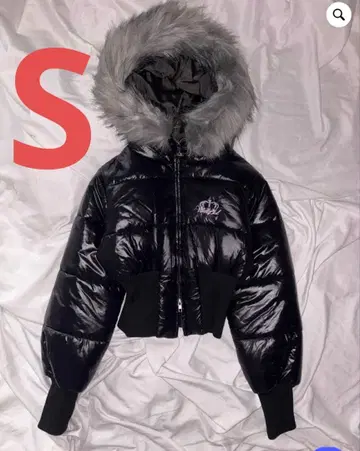 9090 girl Fur Hooded Puffer Jacket