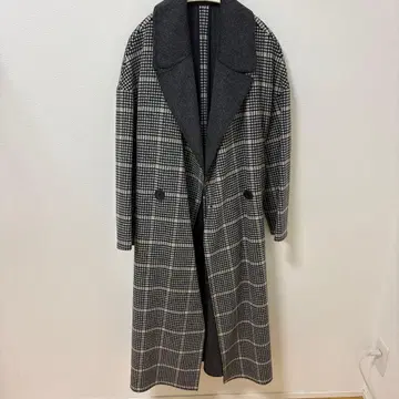 새상품급 플라스테 체크 코트