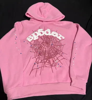 sp5der 핑크 후드티 s