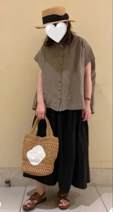 츠하루 린넨 빅 블라우스