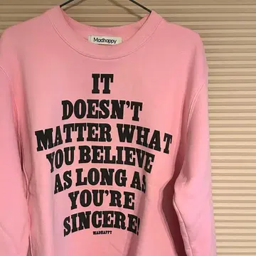 Mad happy 머드해피 맨투맨 핑크 여성용