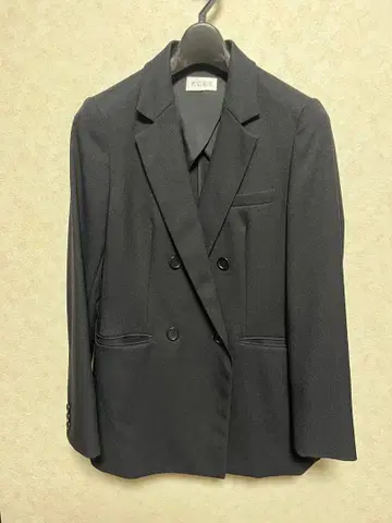 PLST 블랙 테일러드 자켓 더블 브레스트