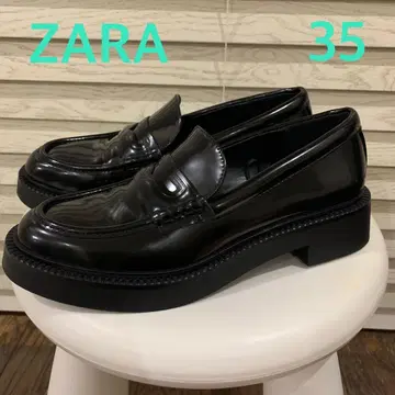 새상품급 ZARA 통굽 로퍼/35(22.8cm) 블랙