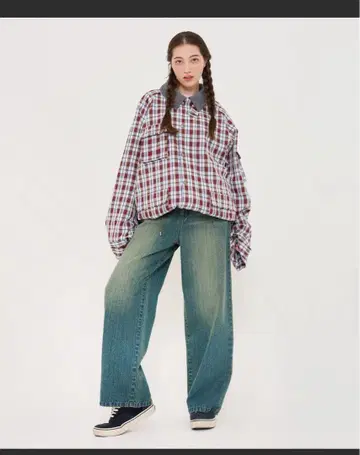 티나.조준 와이드 레그 데님 1998년제