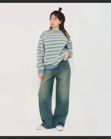 티나.조준 와이드 레그 데님 1998년제