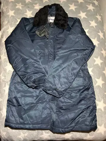 G-Best 방한 코트 도카잔 옷깃 퍼 네이비 L 사이즈